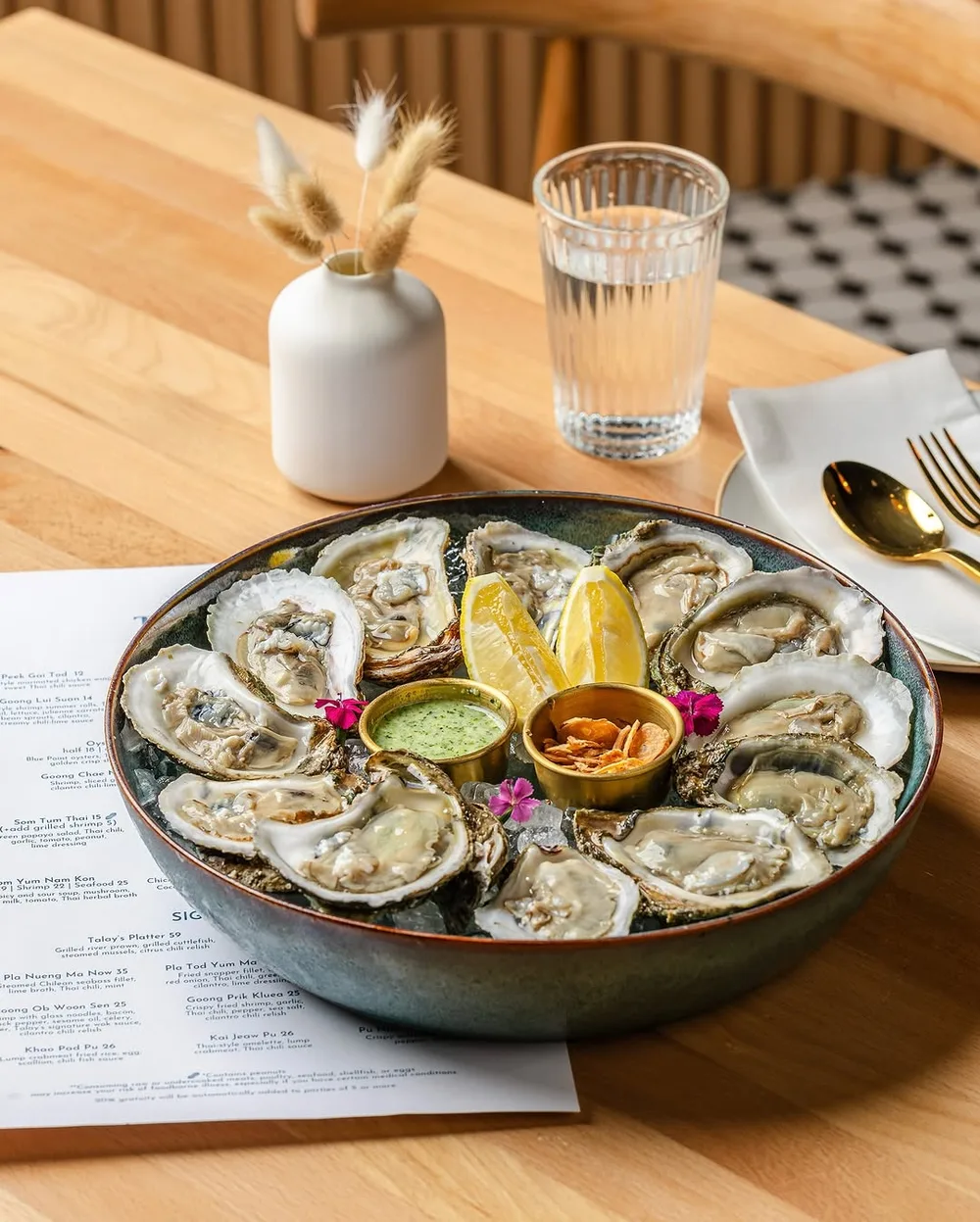 Talay menu Oyster