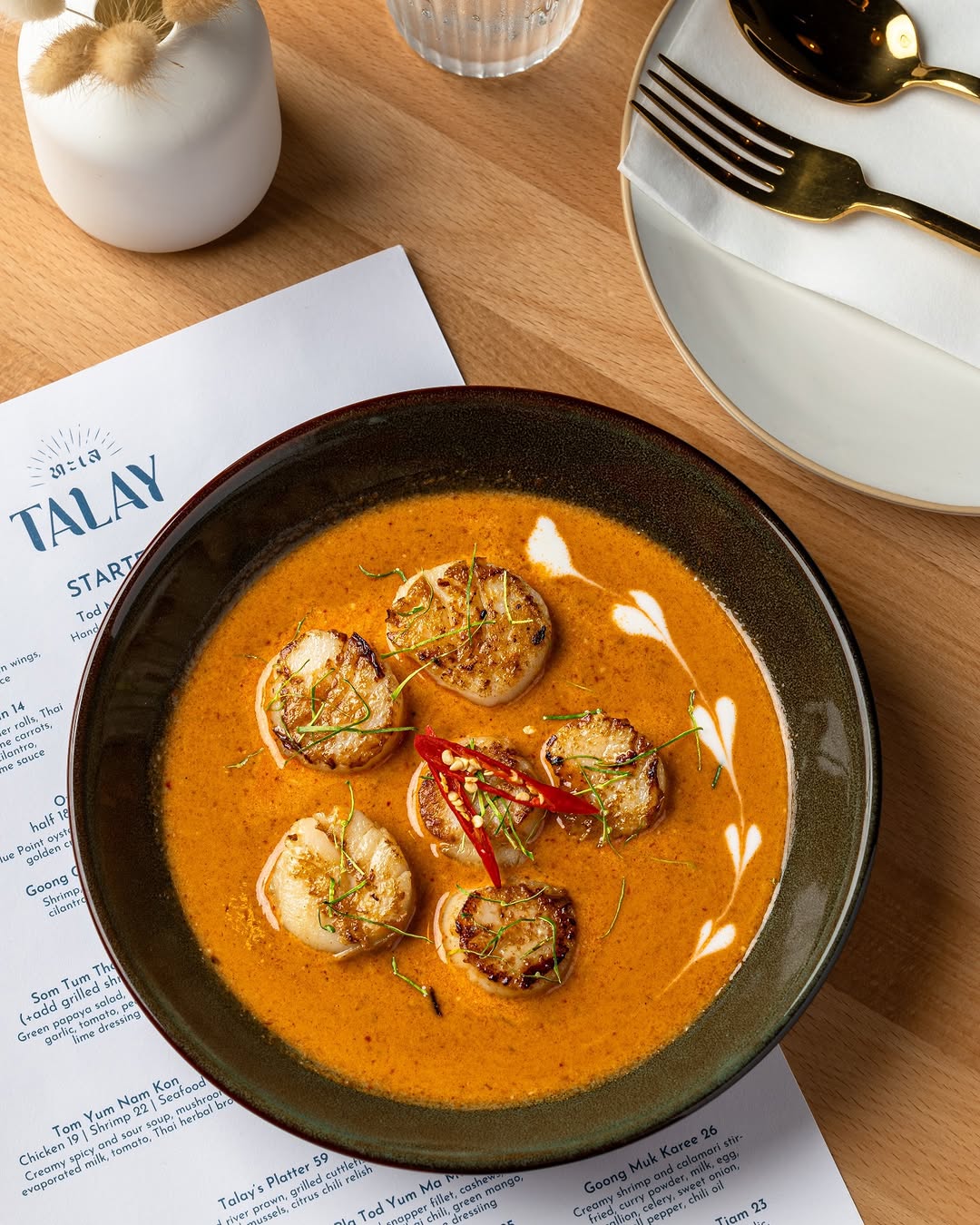 Talay menu Panag Scallop